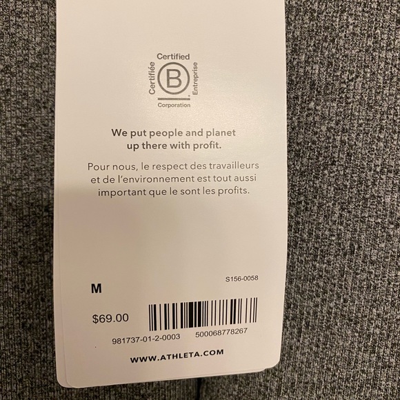 NWT Athleta Uptempo Ribbed Henley Top - Picture 6 of 7